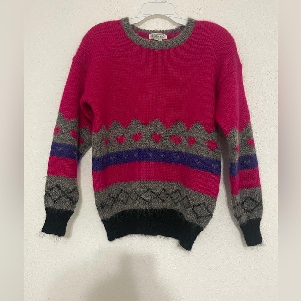 Vintage 80’s Gallagher Mohair Sweater M